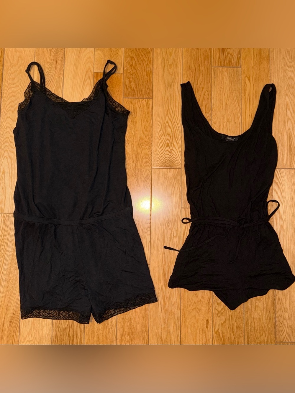 2 Black Rompers